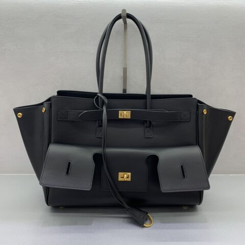 Balenciaga Bel Air 秀款手袋 款号:789891 【中号黑色金扣】