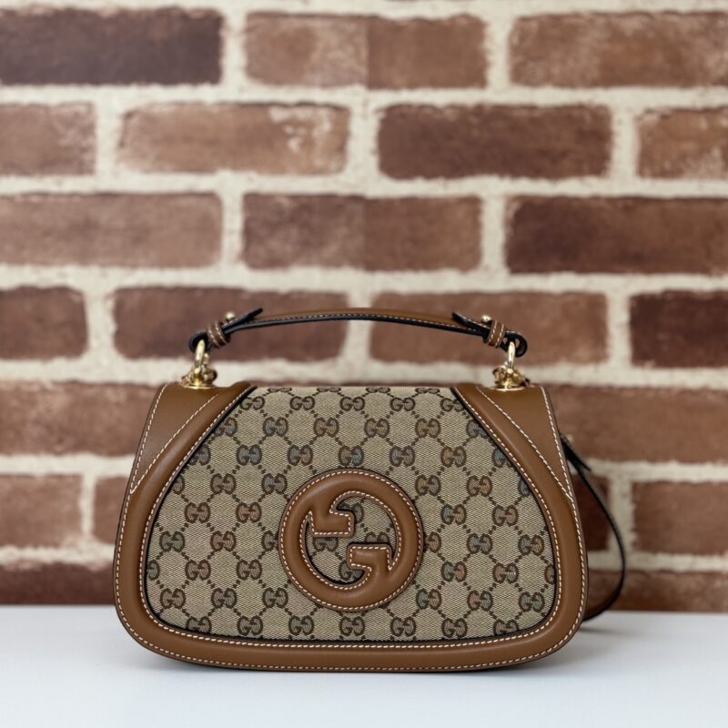 GUCCI 专柜品质，顶级原单货，实物实拍！款号815714杏布/棕皮