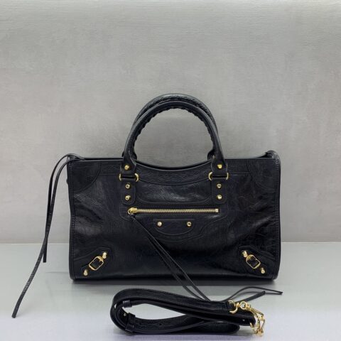 Balenciaga 最具标志性手袋Le City系列 款号:115748 大号【黑色金扣】