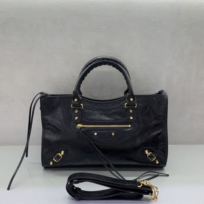 Balenciaga 最具标志性手袋Le City系列 款号:115748 大号【黑色金扣】