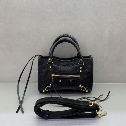 Balenciaga 最具标志性手袋Le City系列 款号:084228 小号【黑色金扣】