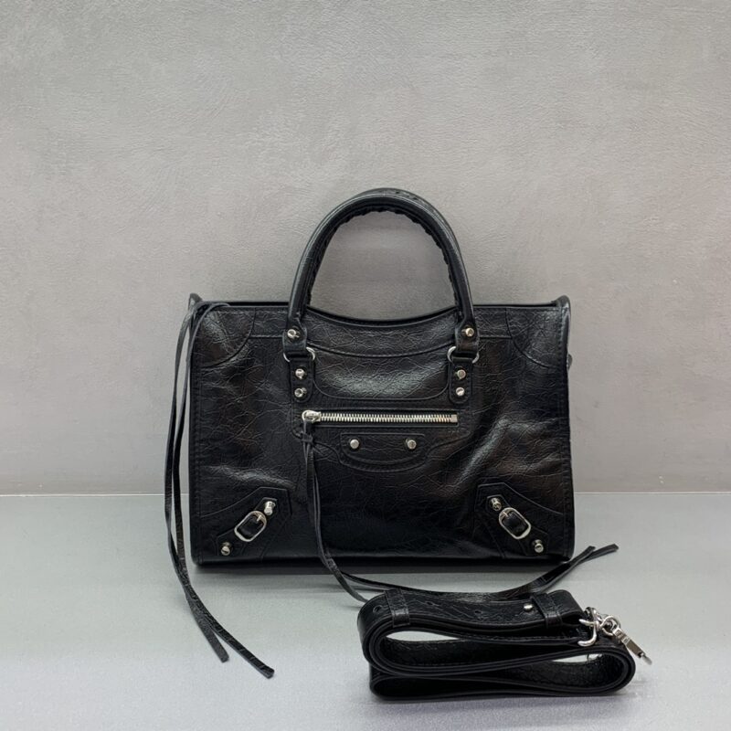 Balenciaga  最具标志性手袋Le City系列 款号：084669 【升级版】银扣 中号