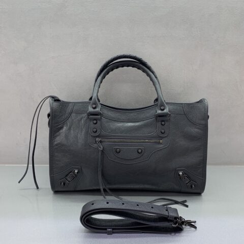 Balenciaga 最具标志性手袋Le City系列 款号:115748【爆裂深灰色】 大号