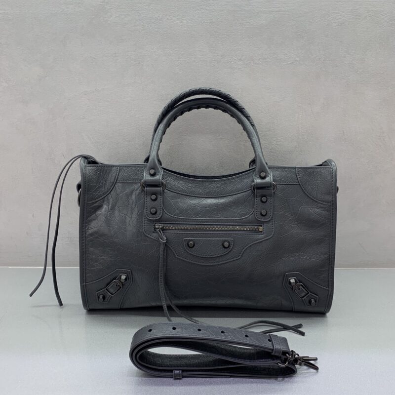 Balenciaga 最具标志性手袋Le City系列 款号:115748【爆裂深灰色】 大号