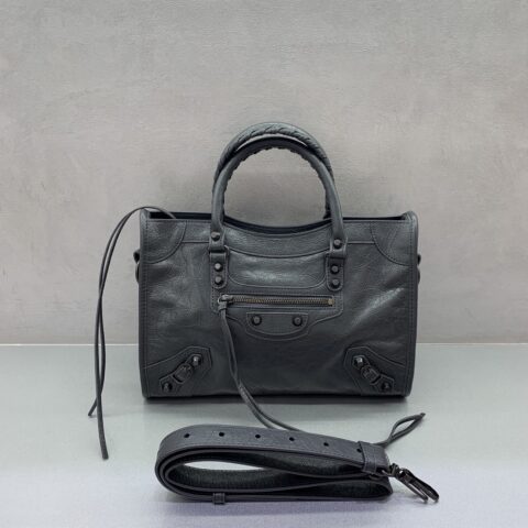 Balenciaga  最具标志性手袋Le City系列 款号；084669 【爆裂深灰色】中号