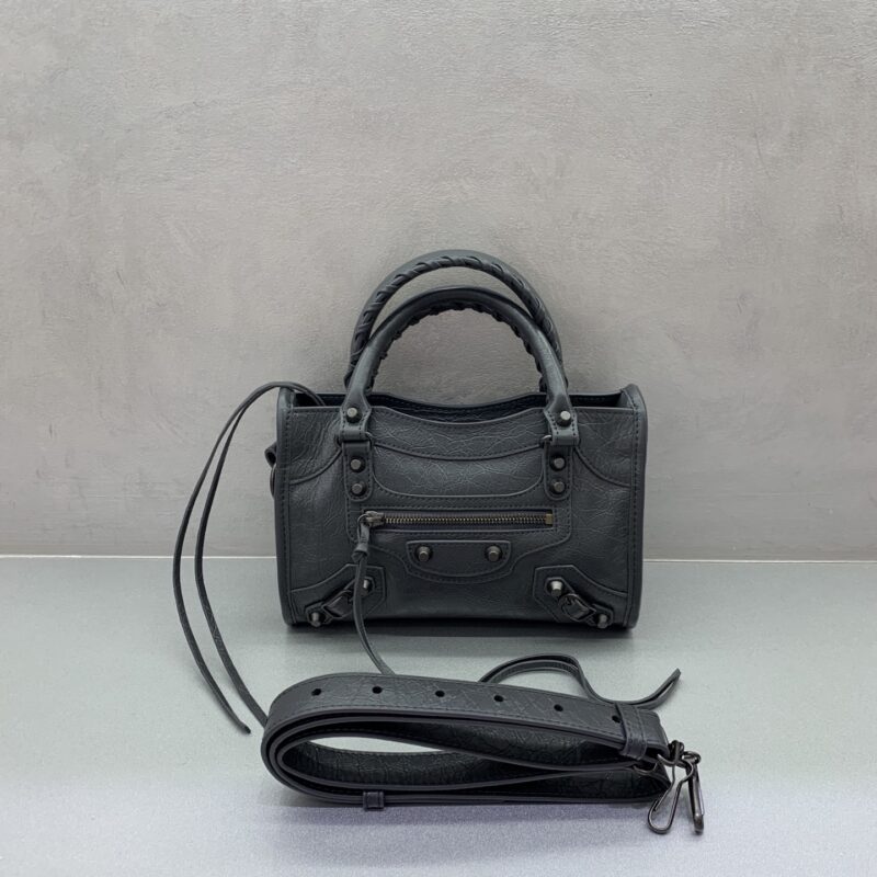Balenciaga 最具标志性手袋Le City系列 款号：084228 【爆裂深灰色】小号