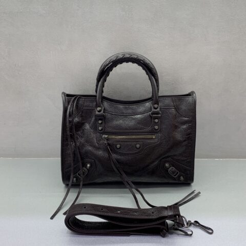Balenciaga 最具标志性手袋Le City系列 款号；084669【爆裂咖啡色】中号