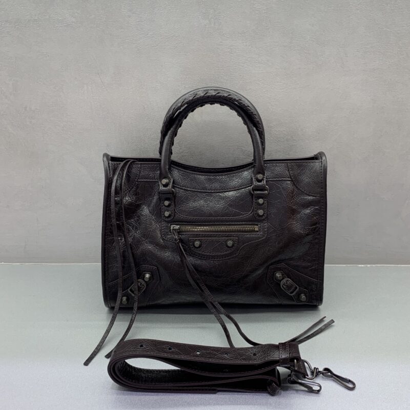 Balenciaga 最具标志性手袋Le City系列 款号；084669【爆裂咖啡色】中号