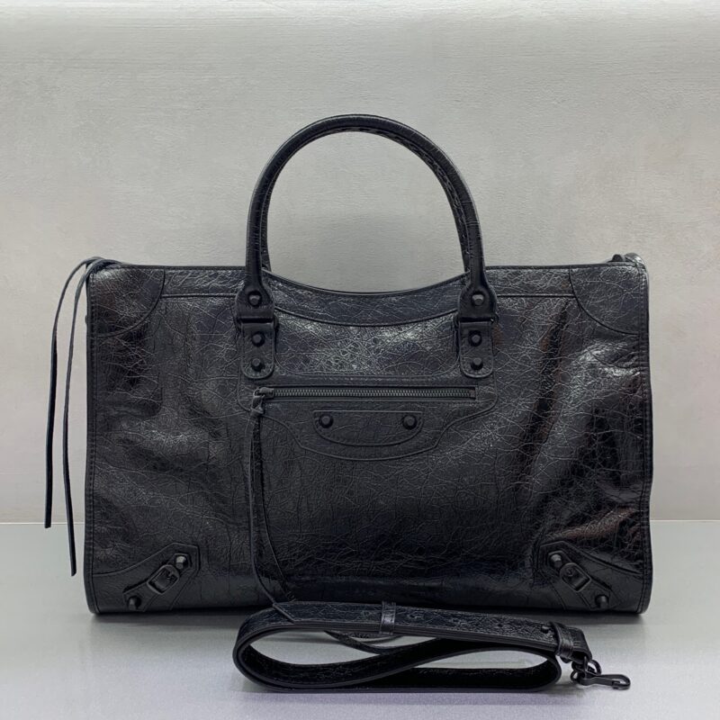 Balenciaga 最具标志性手袋Le City系列 型号084393 【升级版】黑扣 超大号