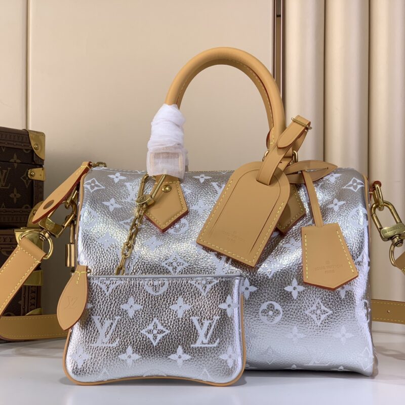 【原单精品】M2A420银色 全皮speedy枕头包 Sac Speedy P9 Bandoulière 25 手袋