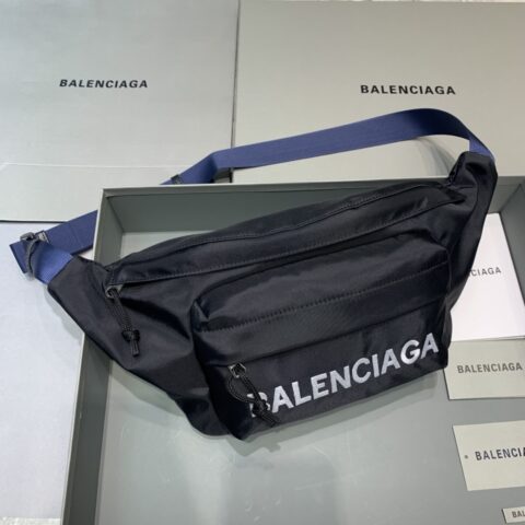 Baleciagna Wheel Logo 刺绣腰包 180613