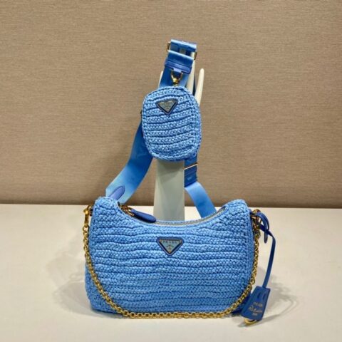 PRADA 草编三合一 1BH204 新色
