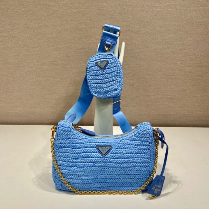 PRADA 草编三合一 1BH204 新色