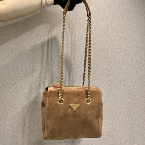 PRADA 中古翻盖款 1BD660麂皮