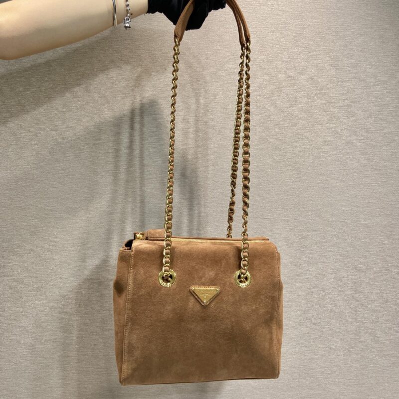 PRADA 中古翻盖款 1BD660麂皮