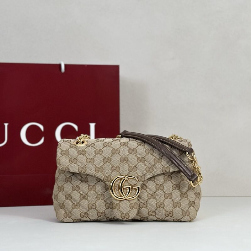 GUCCI 专柜品质，顶级原单货，实物实拍！款号855371浅杏布