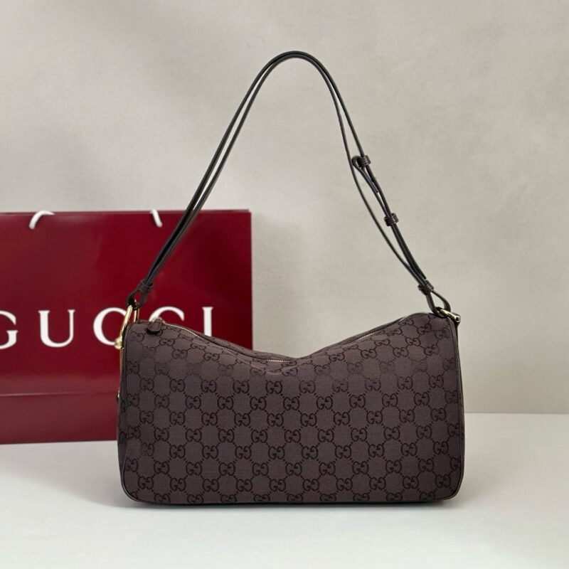 GUCCI 专柜品质，顶级原单货，实物实拍！款号862530深棕帆布