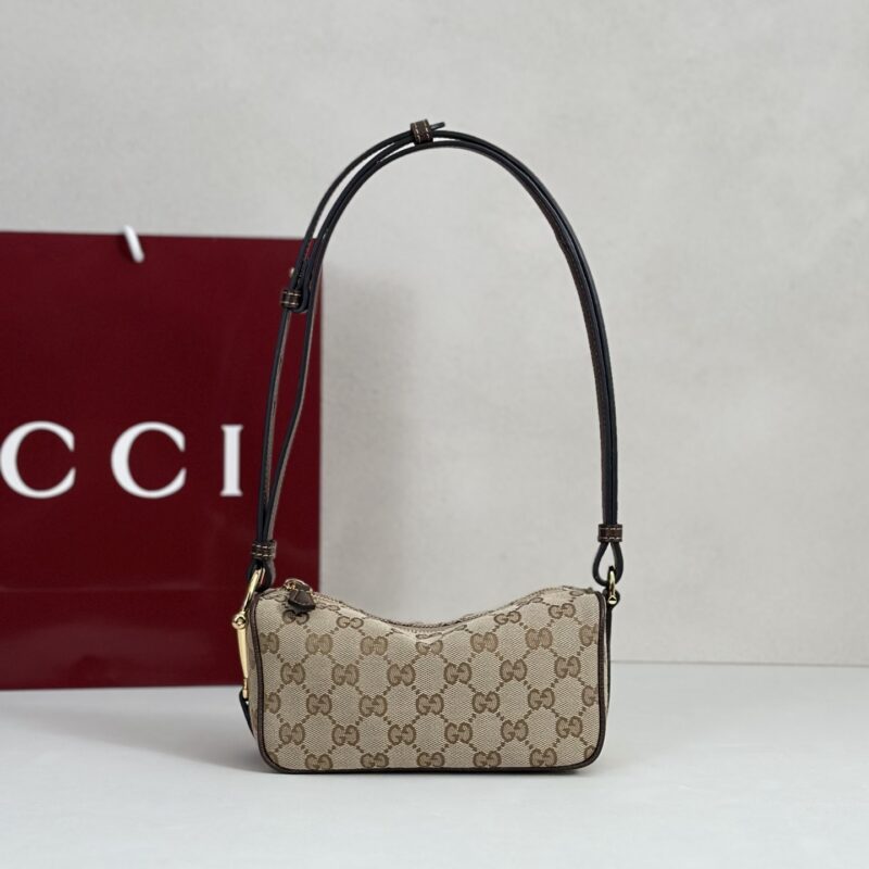 GUCCI 专柜品质，顶级原单货，实物实拍！款号860784杏布/棕皮