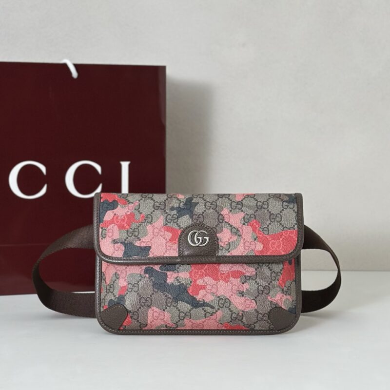 GUCCI 专柜品质，顶级原单货，实物实拍！752597迷彩粉