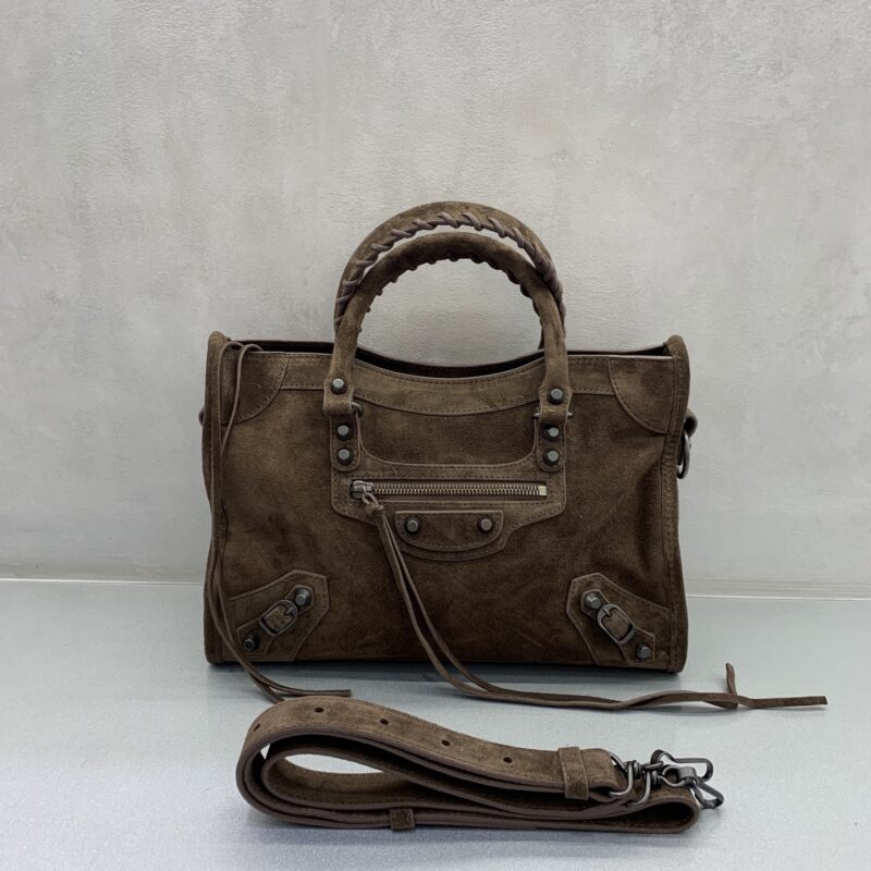 Baleciagna 最具标志性手袋Le City系列 款号;084669 【磨砂深咖】 中号