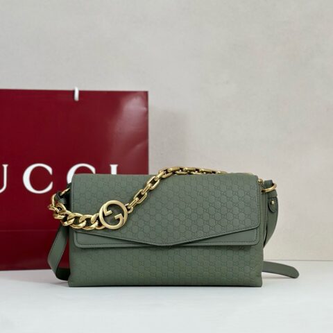 GUCCI 专柜品质，顶级原单货，实物实拍！款号857622灰绿压花