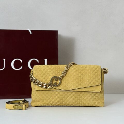 GUCCI 专柜品质，顶级原单货，实物实拍！款号857622黄反绒压