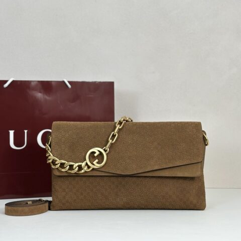 GUCCI 专柜品质，顶级原单货，实物实拍！款号857362棕反绒压D