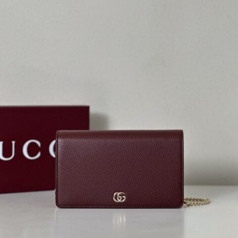 GUCCI 专柜品质，顶级原单货，实物实拍！497985酒红/浅粉