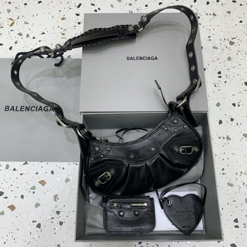 Baleciagna Le Cagole半月牙腋下包斜挎包 180607【小号】黑色