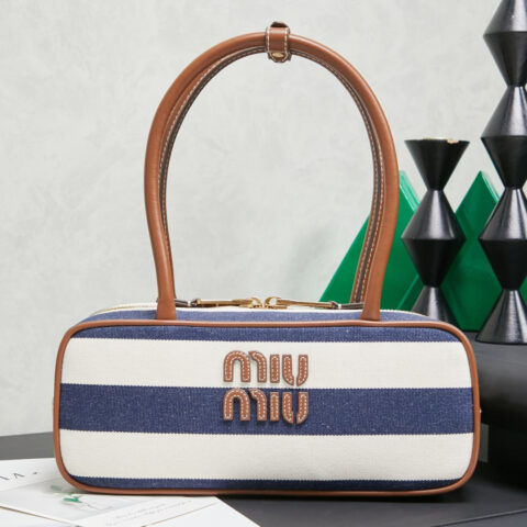 MIUMIU Miu新品保龄球 5BB173 蓝色条纹