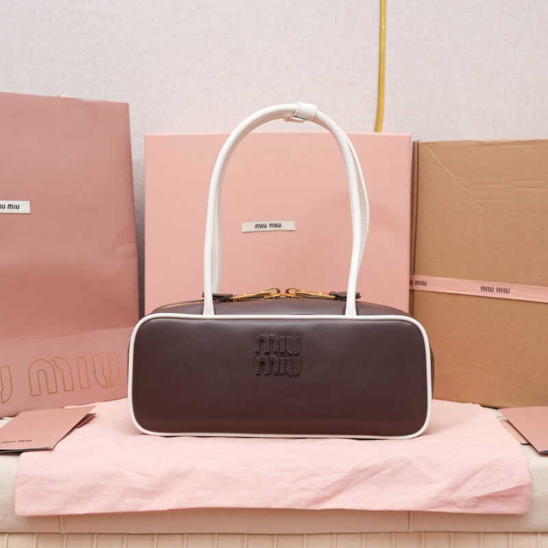 MIUMIU Miu新品保龄球 5BB173 (石楠木/白)