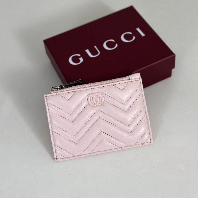 GUCCI 专柜品质，顶级原单货，实物实拍！款号837747浅粉羊皮(粉G）