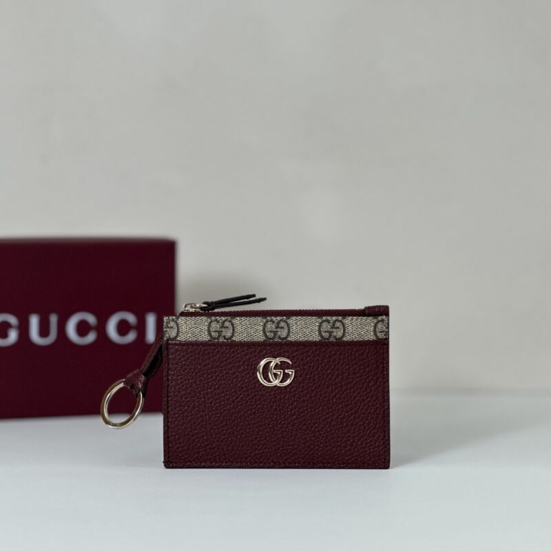 GUCCI 专柜品质，顶级原单货，实物实拍！款号837966啡胶/酒红皮