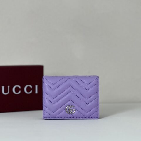 GUCCI 专柜品质，顶级原单货，实物实拍！466492浅紫羊皮