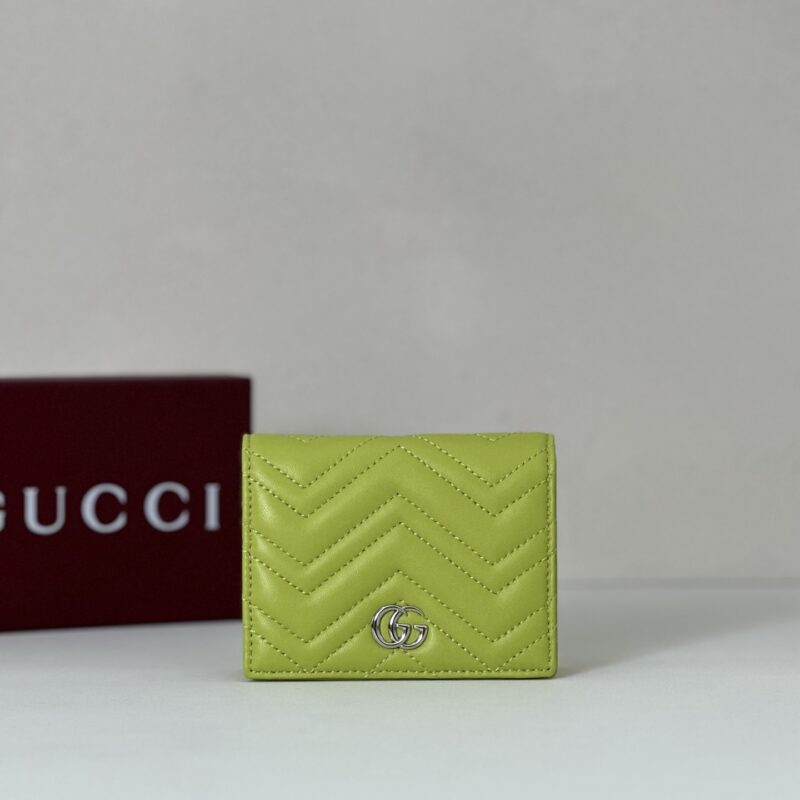 GUCCI 专柜品质，顶级原单货，实物实拍！466492亮绿羊皮