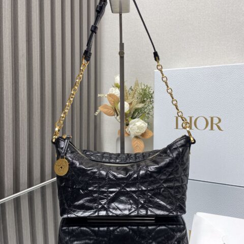 DIOR Hobo 链条手袋 型号：3202「黑色」