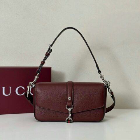 GUCCI 专柜品质，顶级原单货，实物实拍！821623荔枝纹/酒红