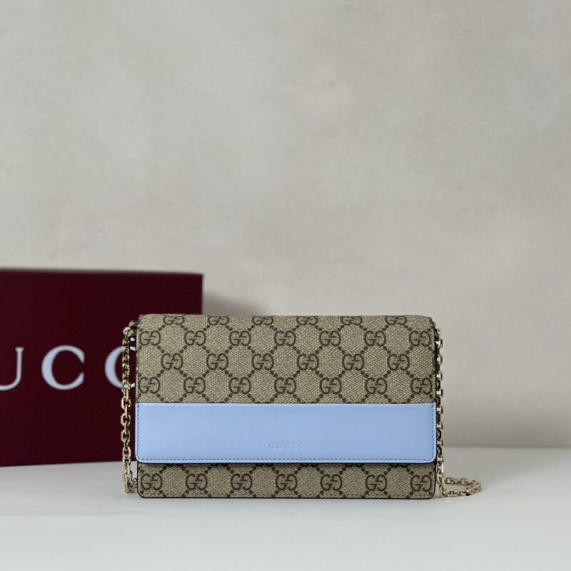 GUCCI 专柜品质，顶级原单货，实物实拍！款号838151啡胶/浅蓝