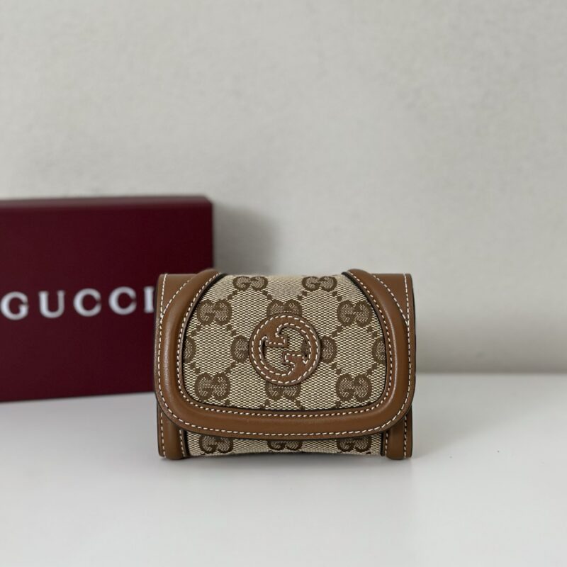 GUCCI 专柜品质，顶级原单货，实物实拍！款号818811杏布/棕皮