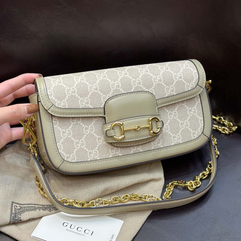GUCCI 𝙃𝙤𝙧𝙨𝙚𝙗𝙞𝙩  MlNi腋下包 型号：735178