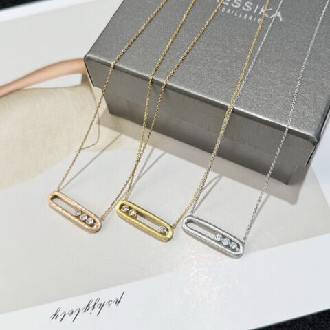❗️新品❗️ ☀️Messika梅西卡三钻拉丝项链 ☀️
