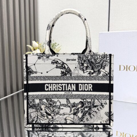 DIOR 𝗕𝗼𝗼𝗸 𝘁𝗼𝘁𝗲 购物袋 奶白白星座小号