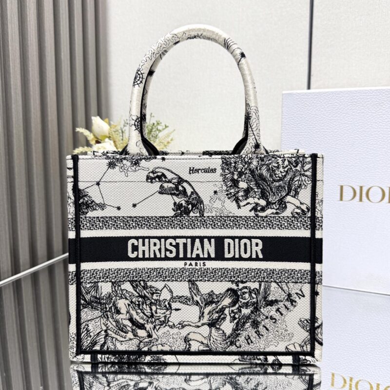 DIOR 𝗕𝗼𝗼𝗸 𝘁𝗼𝘁𝗲 购物袋 奶白白星座小号
