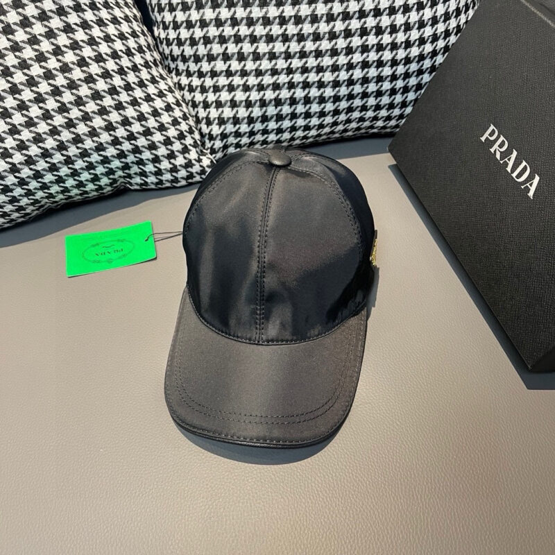 PRADA (普拉达)经典原单棒球帽 经典倒三角金属logo