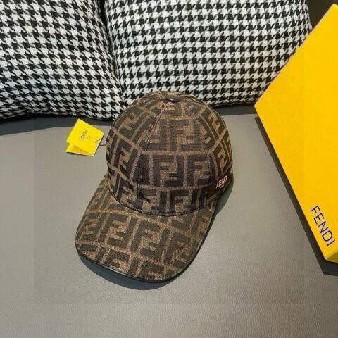 FENDI （芬迪）新款原单棒球帽 双F提花