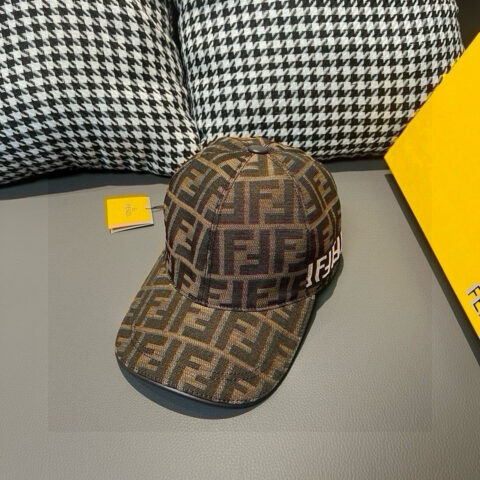 FENDI （芬迪）新款原单棒球帽 双F提花