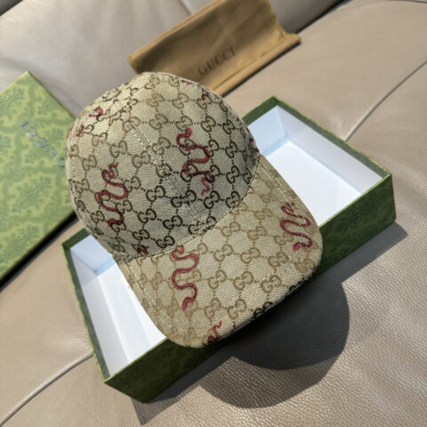 GUCCI 古奇新款原单棒球帽 蛇年限定款 狂蛇双G提花
