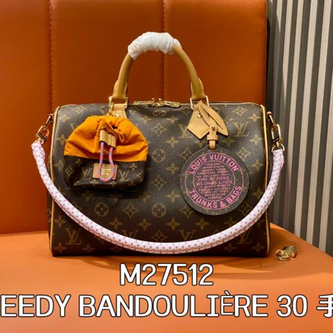 【原单精品】M27512老花 福袋speedy枕头包 SPEEDY BANDOULIÈRE 30 手袋 Paris À Vélo 系列