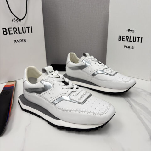 BERLUTI Fly Sneaker 皮革几何厚底运动鞋