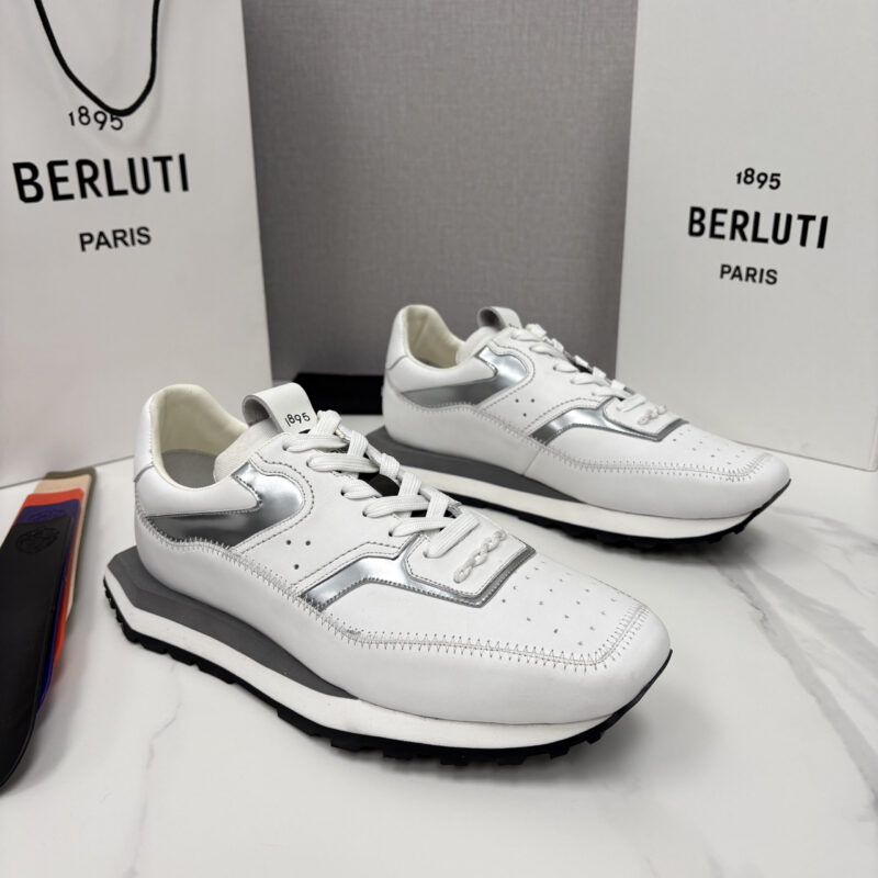 BERLUTI Fly Sneaker 皮革几何厚底运动鞋